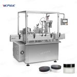 Automātiska rotācijas kosmētiskā krēma burciņu pildījuma blīvējuma skrūvju aizbāžņu līnija