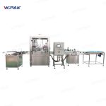 Automātiska mazo kosmētikas pudeļu uzpildīšanas aizbāžņa vāciņa marķēšanas līnija