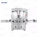 Kokosriekstu eļļas automātiskās stikla burkas ar 2 galviņām pneimatiskā pildīšanas līnija