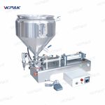 Pusautomātiskā pneimatiskā biezās mērces krējuma pildīšanas mašīna ar sajaukšanu