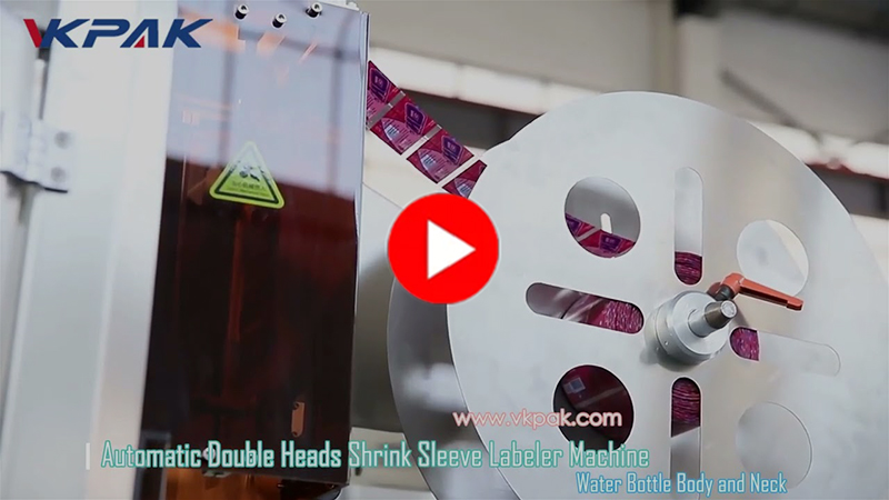 VK-SSL automātiskā saraušanās uzmavu marķēšanas mašīna ūdens pudelei