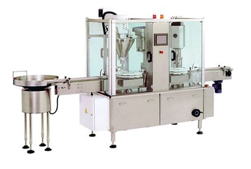 automatic bottled powder filling capping equipment apaļas pudeles atšifrētājs pudeļu pildīšanas aizvākošanas mašīnas lin