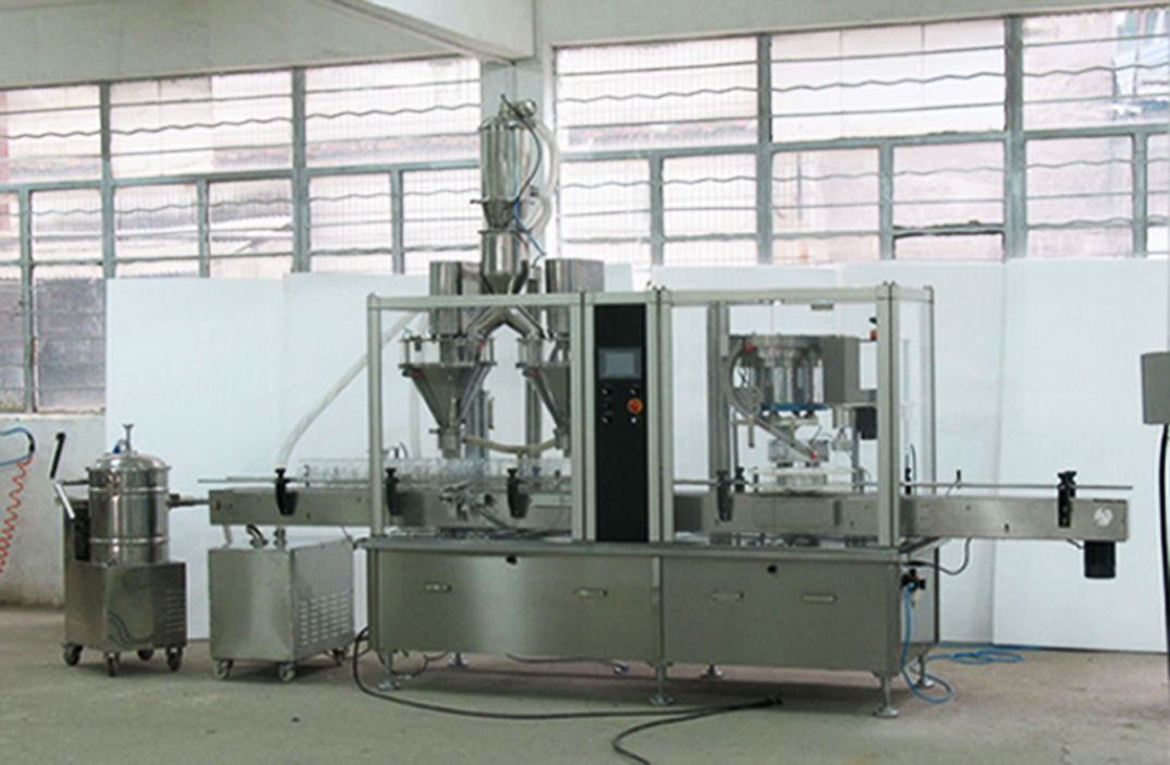 automatic powder filling line dubultgalvas pulvera iepakošanas mašīna.jpg