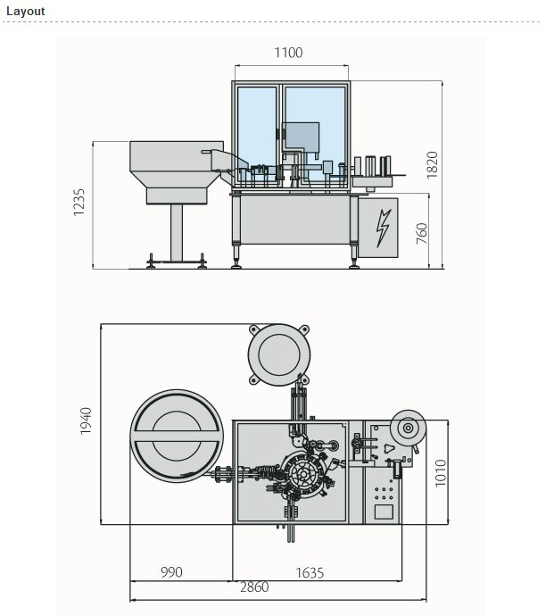 high speed syringe filling closer pharmaceutical equipment uzpildes aizvēršanas mašīnas izkārtojums.jpg